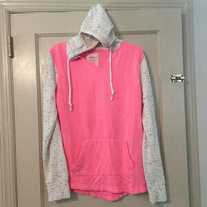REALLY SOFT Pink and White/Black Hoodie